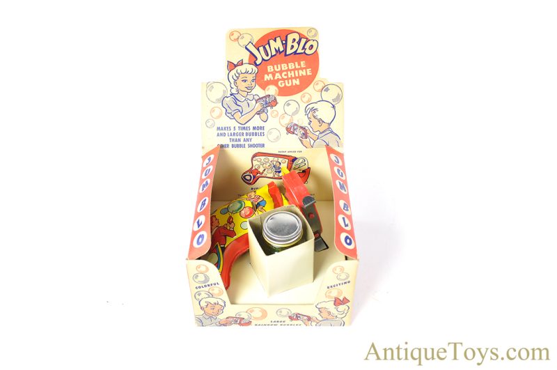 Woodhaven Metal Tin Lithographed "Jum-Blo Bubble Machine Gun" in Display Box <FONT COLOR="ff000 ">*SOLD*</font> - Image 3