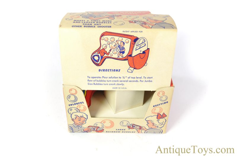 Woodhaven Metal Tin Lithographed "Jum-Blo Bubble Machine Gun" in Display Box <FONT COLOR="ff000 ">*SOLD*</font> - Image 8