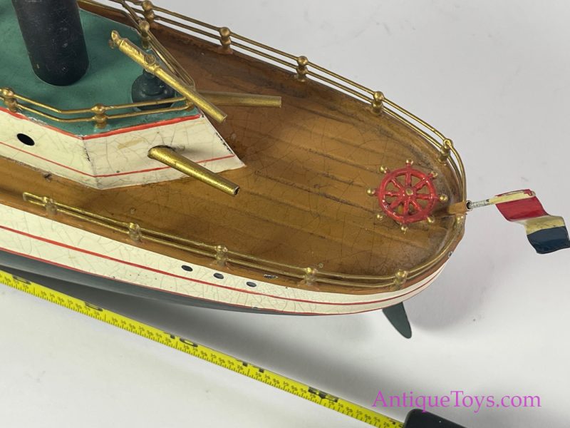 Carette Fleischmann Tin Windup Gunboat Ship Toy <FONT COLOR="ff000 ">*SOLD*</font> - Image 14