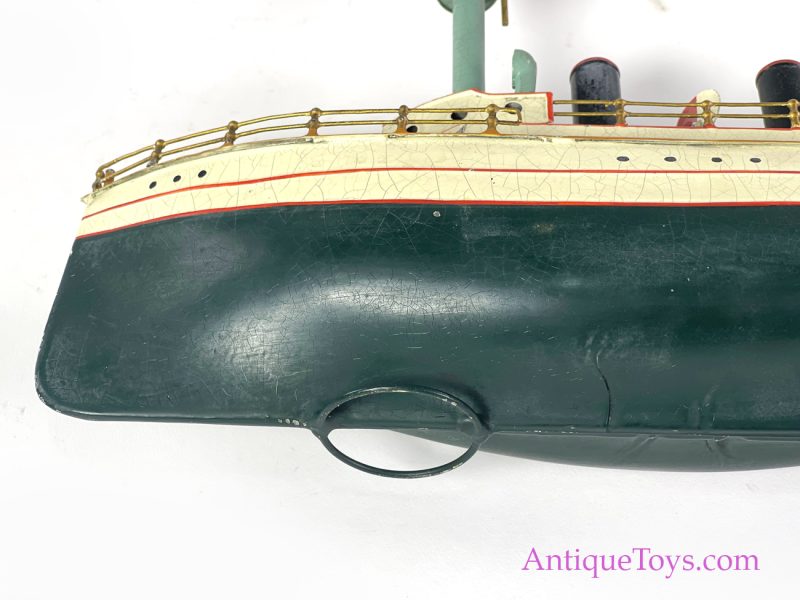 Carette Fleischmann Tin Windup Gunboat Ship Toy <FONT COLOR="ff000 ">*SOLD*</font> - Image 12