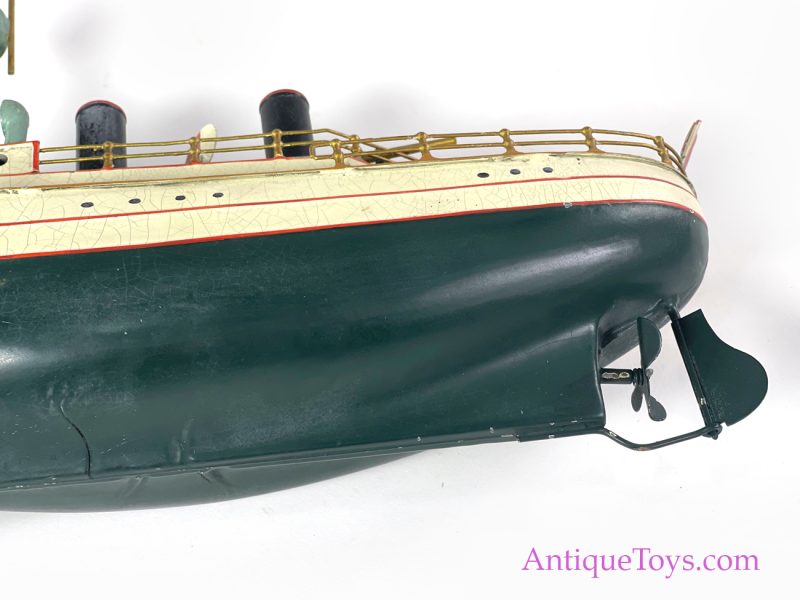 Carette Fleischmann Tin Windup Gunboat Ship Toy <FONT COLOR="ff000 ">*SOLD*</font> - Image 11