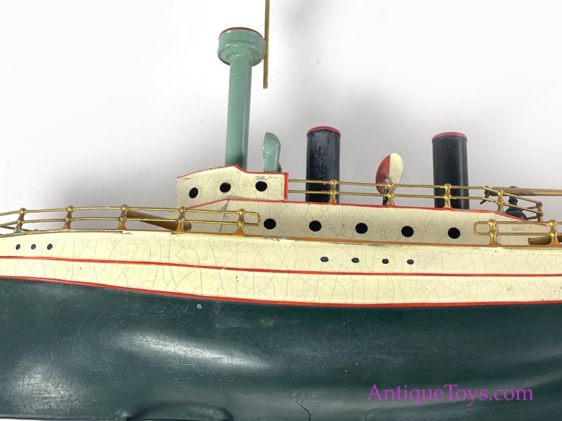 Carette Fleischmann Tin Windup Gunboat Ship Toy <FONT COLOR="ff000 ">*SOLD*</font> - Image 10