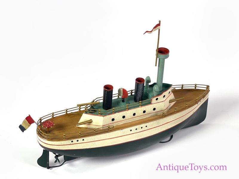 Carette Fleischmann Tin Windup Gunboat Ship Toy <FONT COLOR="ff000 ">*SOLD*</font> - Image 8