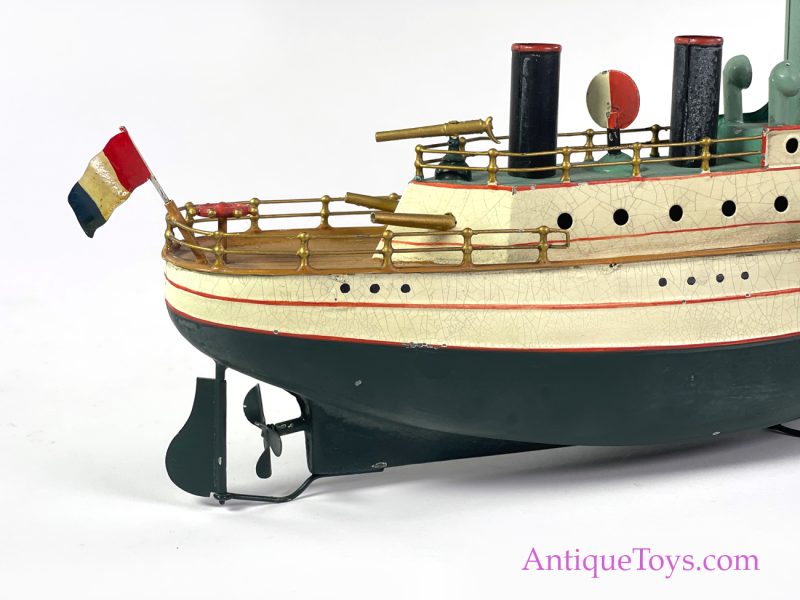 Carette Fleischmann Tin Windup Gunboat Ship Toy <FONT COLOR="ff000 ">*SOLD*</font> - Image 7