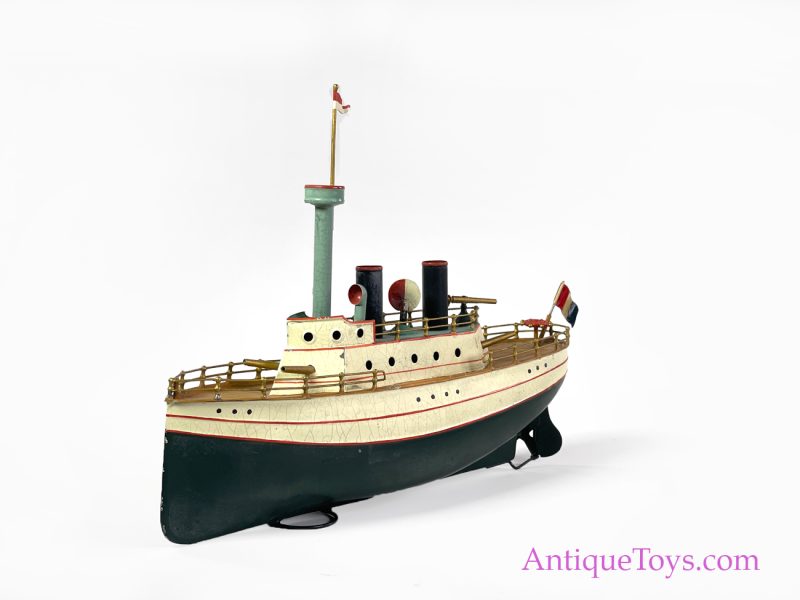 Carette Fleischmann Tin Windup Gunboat Ship Toy <FONT COLOR="ff000 ">*SOLD*</font>