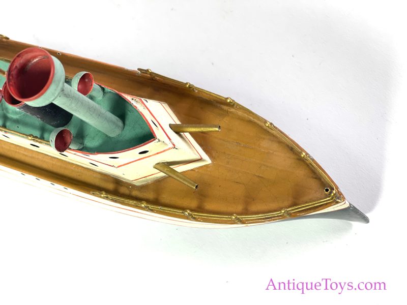 Carette Fleischmann Tin Windup Gunboat Ship Toy <FONT COLOR="ff000 ">*SOLD*</font> - Image 4