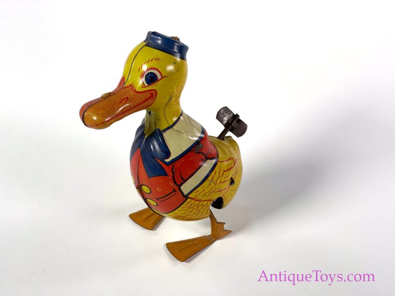 J. Chein Tin Lithographed Windup #102 Walking “Donald” Duck Toy for Sale