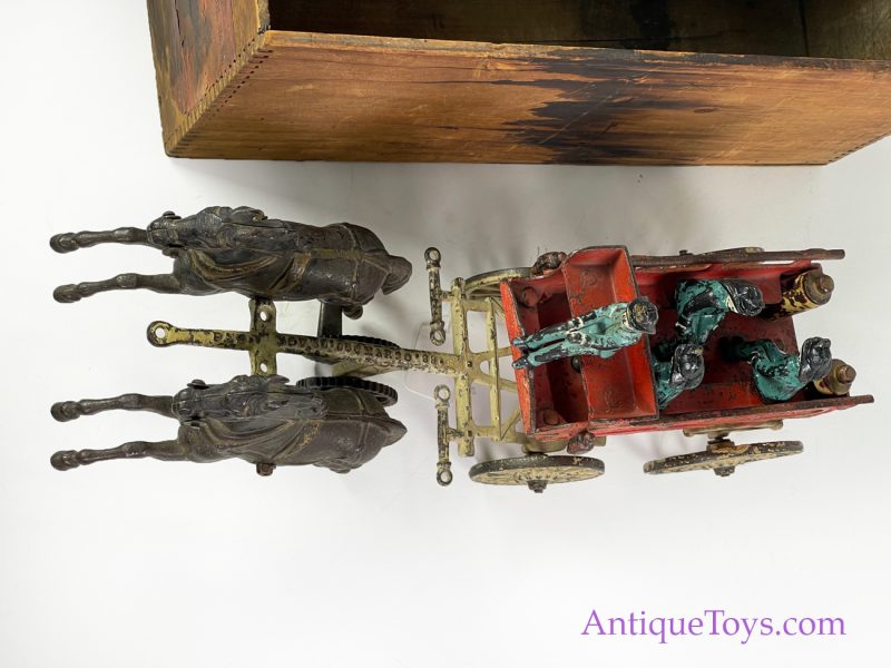 Carpenter Cast Iron Fire Patrol Horse Drawn Wagon *Museum Placement - SOLD* - Image 15