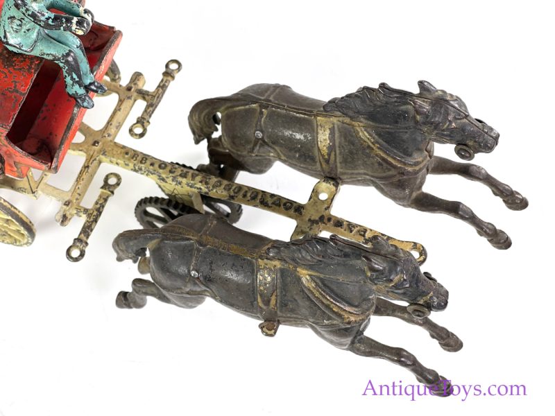 Carpenter Cast Iron Fire Patrol Horse Drawn Wagon *Museum Placement - SOLD* - Image 12
