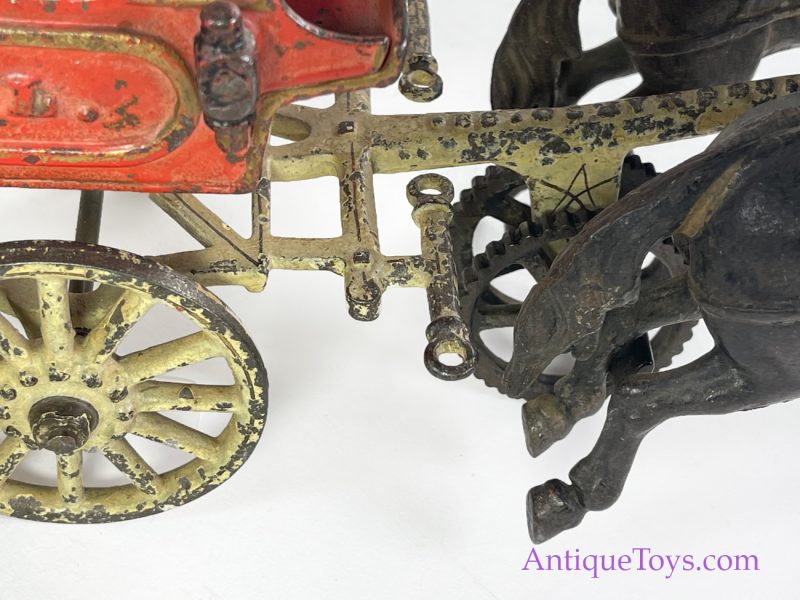 Carpenter Cast Iron Fire Patrol Horse Drawn Wagon *Museum Placement - SOLD* - Image 11