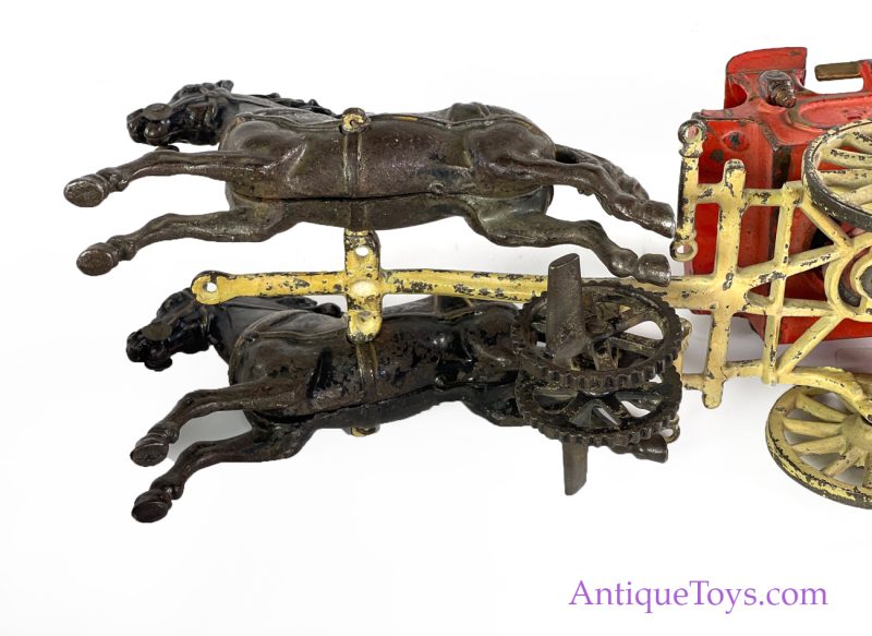 Carpenter Cast Iron Fire Patrol Horse Drawn Wagon *Museum Placement - SOLD* - Image 7