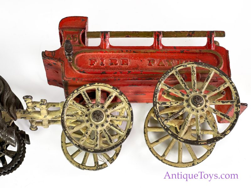 Carpenter Cast Iron Fire Patrol Horse Drawn Wagon *Museum Placement - SOLD* - Image 6