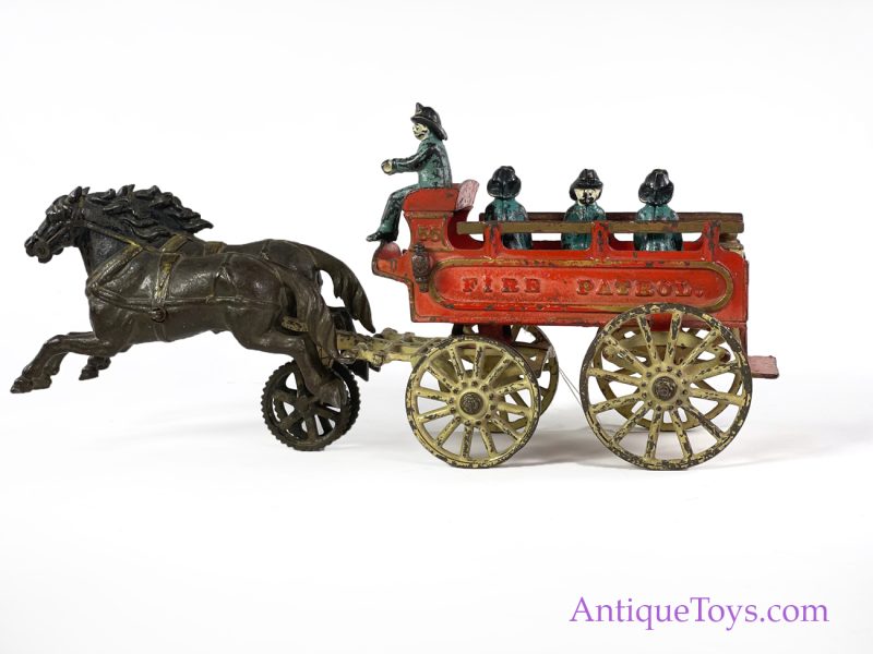 Carpenter Cast Iron Fire Patrol Horse Drawn Wagon *Museum Placement - SOLD* - Image 4