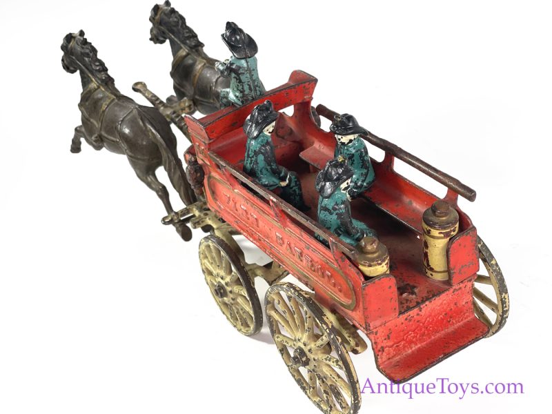 Carpenter Cast Iron Fire Patrol Horse Drawn Wagon *Museum Placement - SOLD* - Image 3
