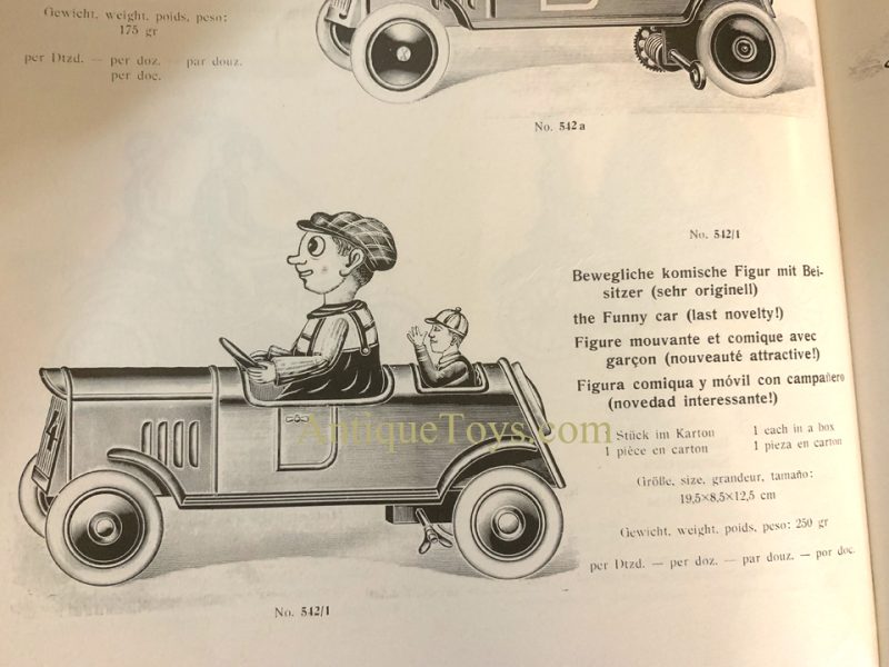 ESSDEE/Johann Distler (J.D.N.) Tin Lithographed Windup "Crazy Car" German Toy <FONT COLOR="ff000 ">*SOLD*</font> - Image 14
