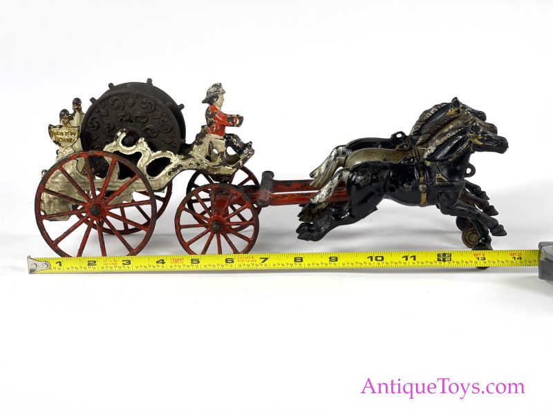 Kenton Cast Iron Hose Reel Fire Wagon <FONT COLOR="ff000 ">*SOLD*</font> - Image 14