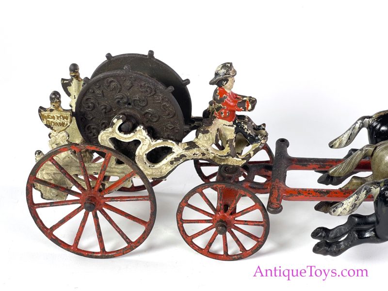 Kenton Cast Iron Hose Reel Fire Wagon <FONT COLOR="ff000 ">*SOLD*</font> - Image 12