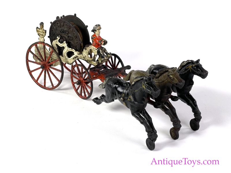 Kenton Cast Iron Hose Reel Fire Wagon <FONT COLOR="ff000 ">*SOLD*</font> - Image 11