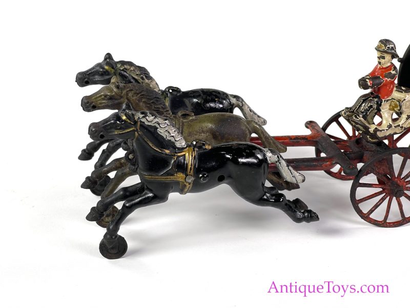 Kenton Cast Iron Hose Reel Fire Wagon <FONT COLOR="ff000 ">*SOLD*</font> - Image 9