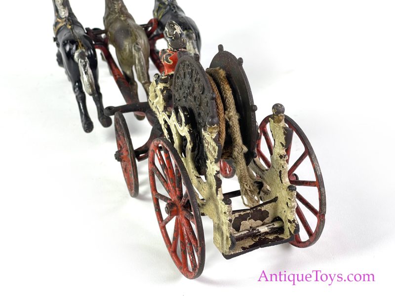 Kenton Cast Iron Hose Reel Fire Wagon <FONT COLOR="ff000 ">*SOLD*</font> - Image 5