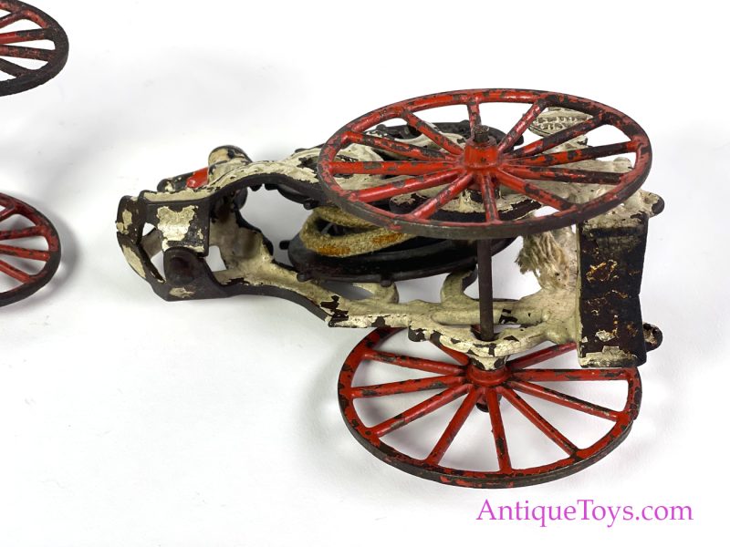 Kenton Cast Iron Hose Reel Fire Wagon <FONT COLOR="ff000 ">*SOLD*</font> - Image 4