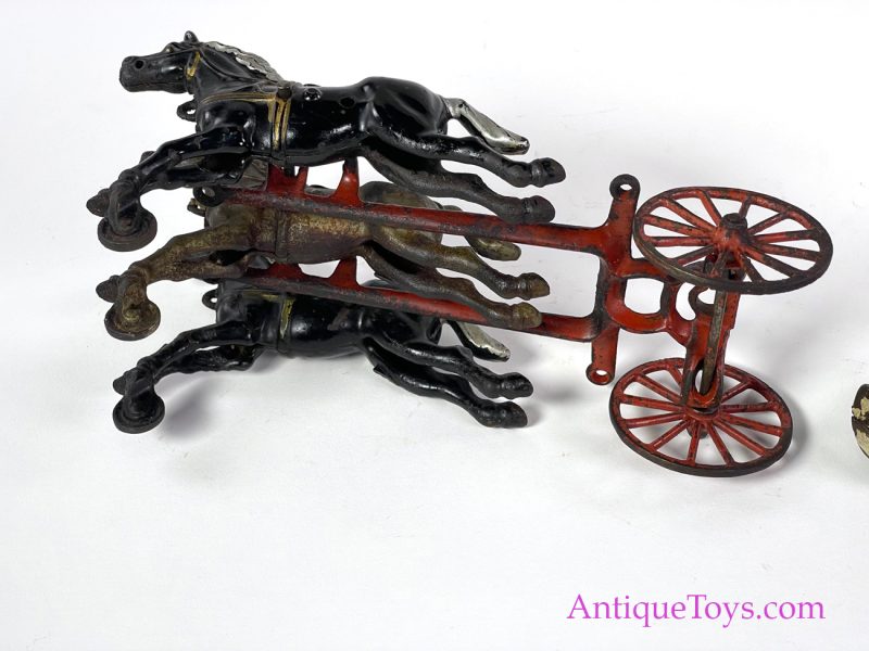 Kenton Cast Iron Hose Reel Fire Wagon <FONT COLOR="ff000 ">*SOLD*</font> - Image 3