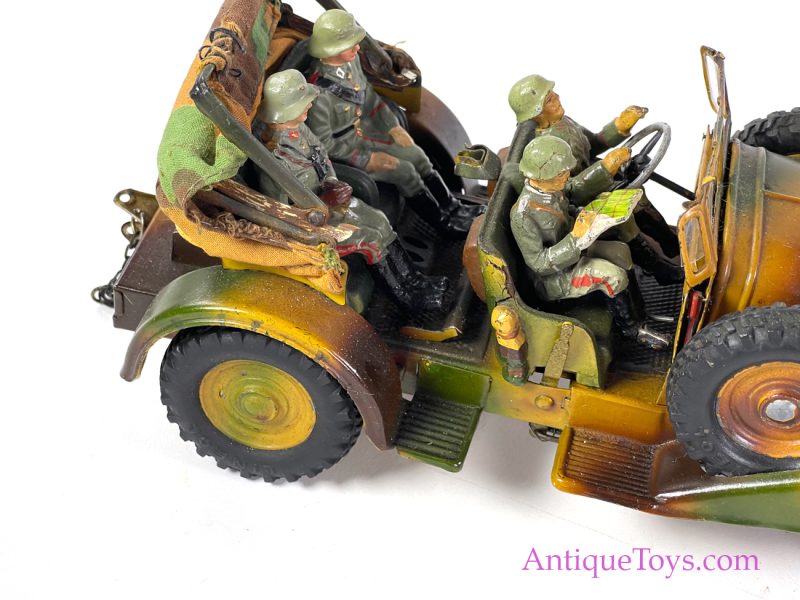 Lineol Model Toys Tin Hand-Painted Windup Staff Car/Kubelwagen <FONT COLOR="ff000 ">*SOLD*</font> - Image 9
