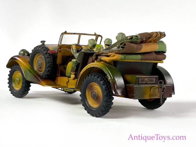 Lineol Model Toys Tin Hand-Painted Windup Staff Car/Kubelwagen <FONT COLOR="ff000 ">*SOLD*</font> - Image 3