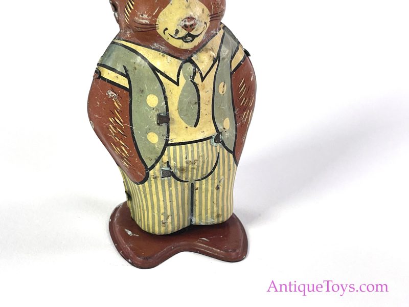 Wells Brimtoy Tin Lithographed Windup Dapper Bear *SOLD* - Image 4