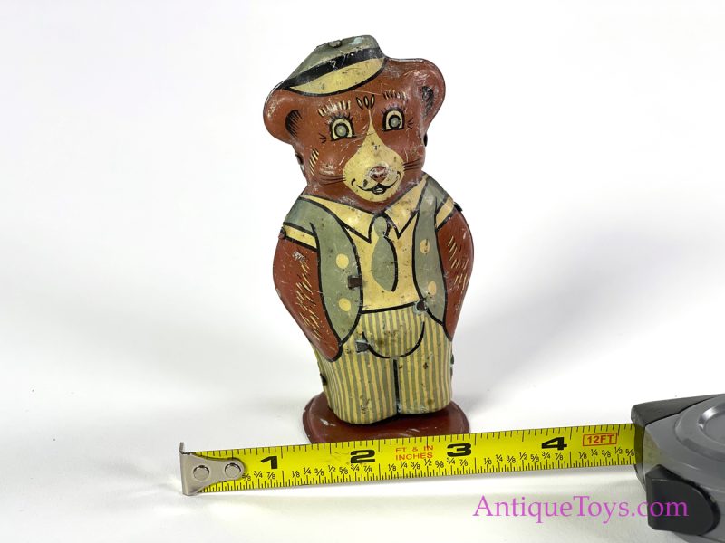 Wells Brimtoy Tin Lithographed Windup Dapper Bear *SOLD*