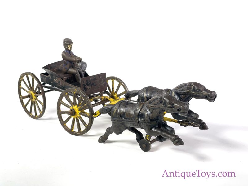 Wilkins Cast Iron Prancing Horse Team <FONT COLOR="ff000 ">*SOLD*</font> - Image 2