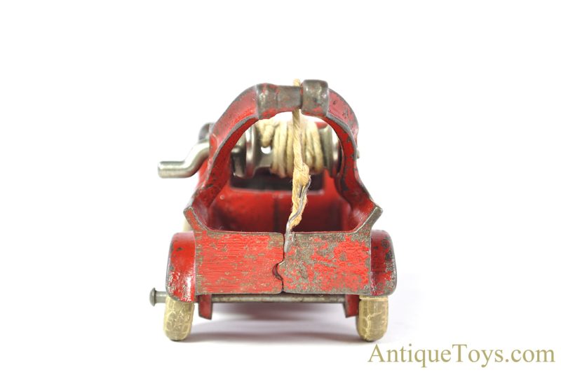 Arcade Rare ca. 1934 No. 202 Cast Iron Red Wrecker Tow Truck <FONT COLOR="ff000 ">*SOLD*</font> - Image 8