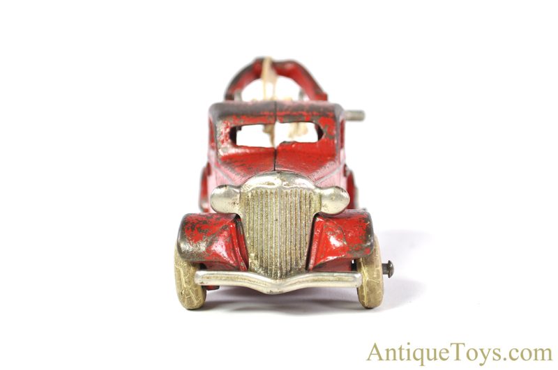 Arcade Rare ca. 1934 No. 202 Cast Iron Red Wrecker Tow Truck <FONT COLOR="ff000 ">*SOLD*</font> - Image 6