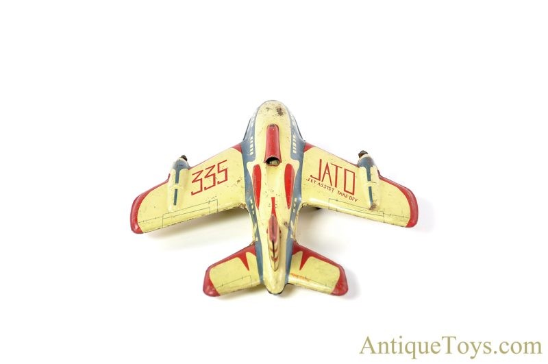 Automatic Toy Co. ca. 1965 Tin Lithographed Friction JATO 335 Jet Assisted Takeoff Airplane <FONT COLOR="ff000">*SOLD*</font> - Image 7
