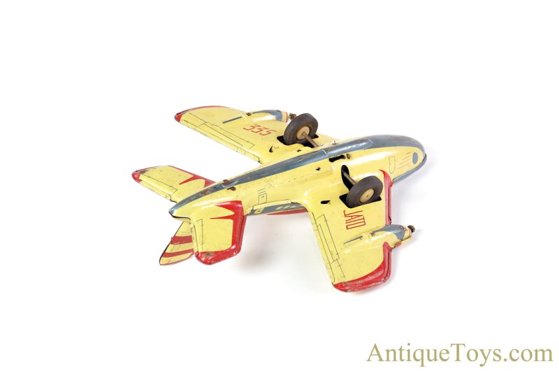 Automatic Toy Co. ca. 1965 Tin Lithographed Friction JATO 335 Jet Assisted Takeoff Airplane <FONT COLOR="ff000">*SOLD*</font> - Image 9