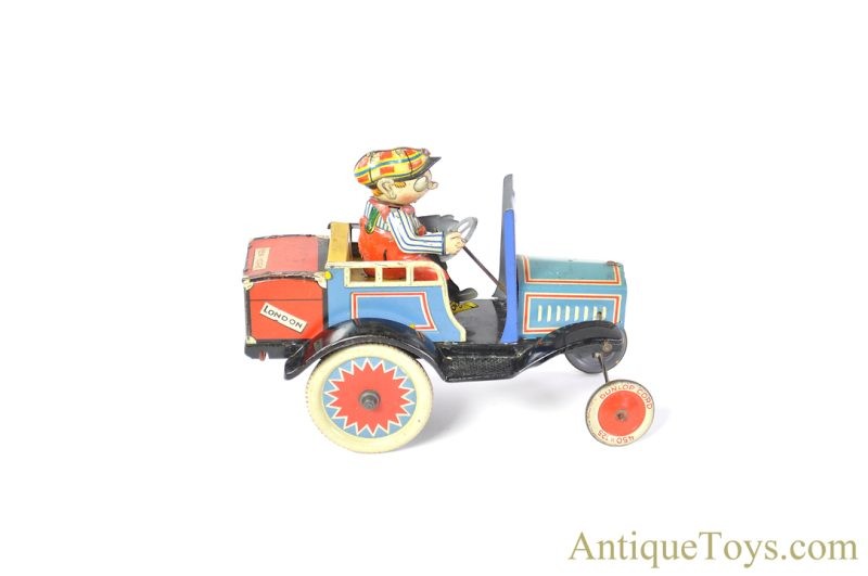 ESSDEE/Johann Distler (J.D.N.) Tin Lithographed Windup "Crazy Car" German Toy <FONT COLOR="ff000 ">*SOLD*</font> - Image 2