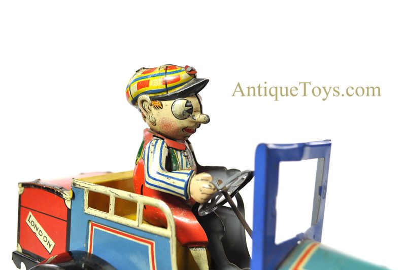 ESSDEE/Johann Distler (J.D.N.) Tin Lithographed Windup "Crazy Car" German Toy <FONT COLOR="ff000 ">*SOLD*</font> - Image 9