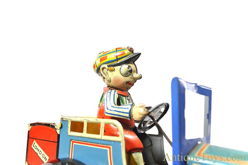 ESSDEE/Johann Distler (J.D.N.) Tin Lithographed Windup "Crazy Car" German Toy <FONT COLOR="ff000 ">*SOLD*</font> - Image 8