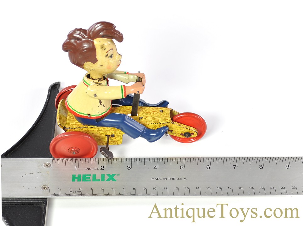 Lehmann VEB Tin Lithographed Windup #507 “Heini” Boy on Tricycle