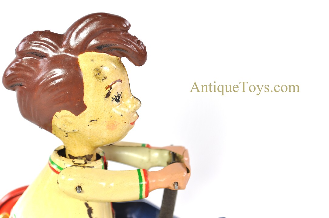 Lehmann VEB Tin Lithographed Windup #507 “Heini” Boy on Tricycle