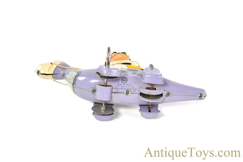 Linemar Marx Tin Lithographed Windup Hanna-Barbera’s The Flintstones "Mechanical Fred Flintstone on Dino" for Sale <FONT COLOR="ff000 ">*SOLD*</font> - Image 4