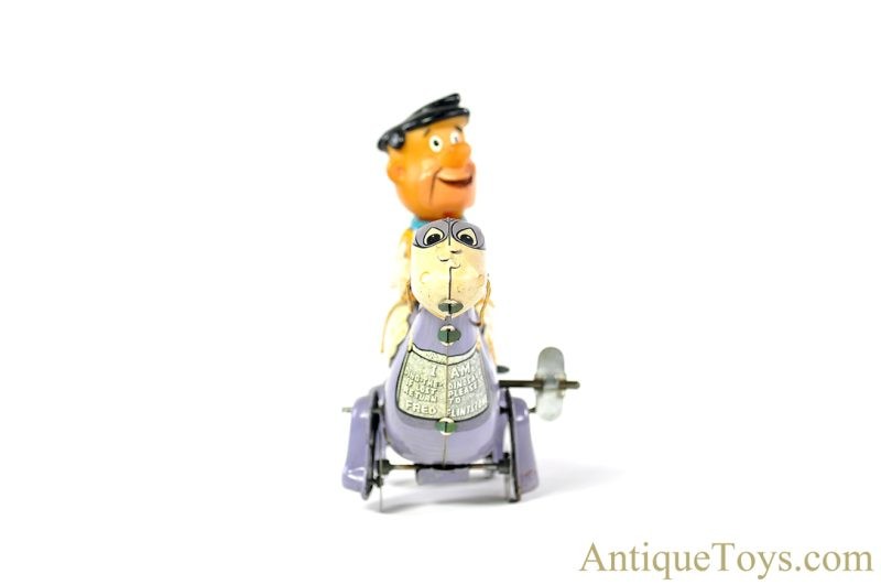 Linemar Marx Tin Lithographed Windup Hanna-Barbera’s The Flintstones "Mechanical Fred Flintstone on Dino" for Sale <FONT COLOR="ff000 ">*SOLD*</font> - Image 6