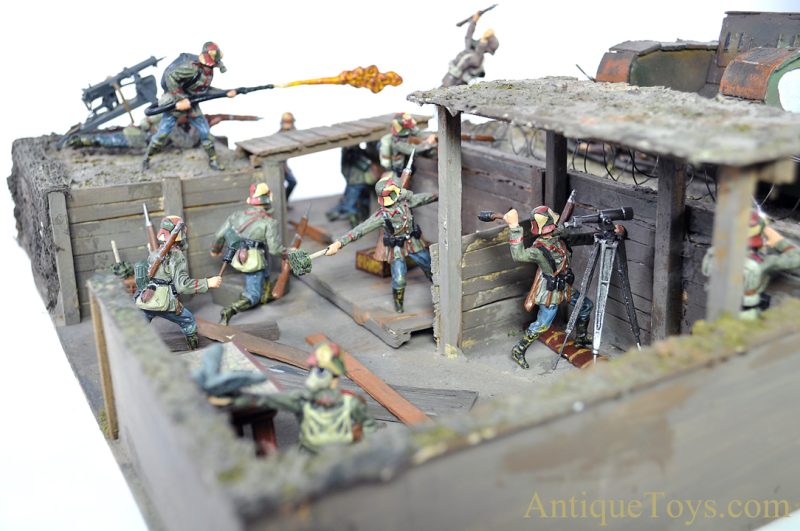 Lineol Model Toys Dirk Duscha "Diorama 1. Weltkrieg Schlachtfeld 1918" Diorama World War 1 Battlefield 1918 with CoA <FONT COLOR="ff000 ">*SOLD*</font> - Image 11