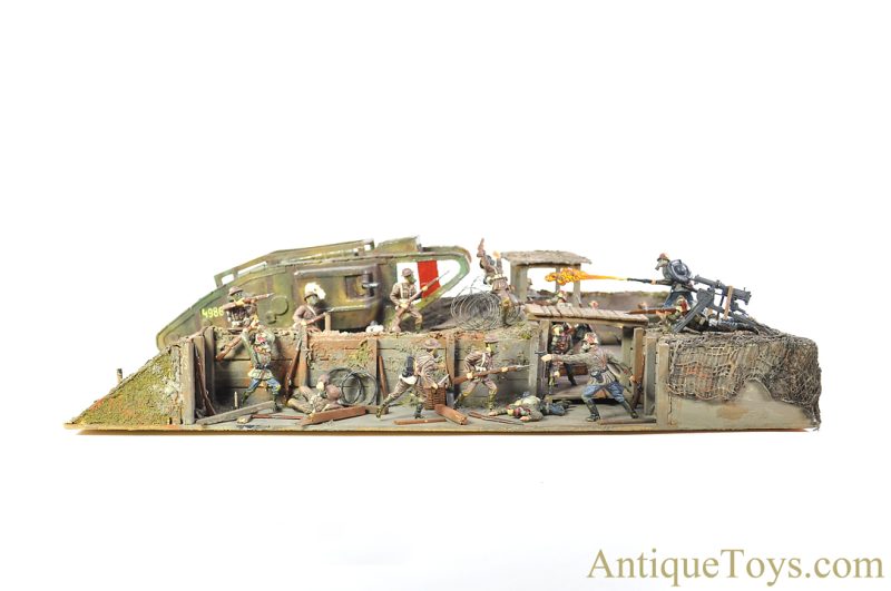 Lineol Model Toys Dirk Duscha "Diorama 1. Weltkrieg Schlachtfeld 1918" Diorama World War 1 Battlefield 1918 with CoA <FONT COLOR="ff000 ">*SOLD*</font> - Image 2