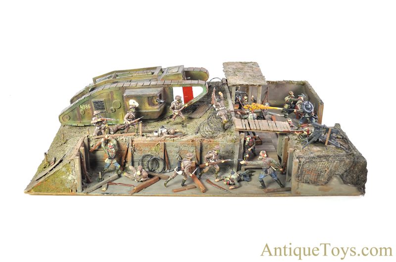 Lineol Model Toys Dirk Duscha "Diorama 1. Weltkrieg Schlachtfeld 1918" Diorama World War 1 Battlefield 1918 with CoA <FONT COLOR="ff000 ">*SOLD*</font> - Image 3