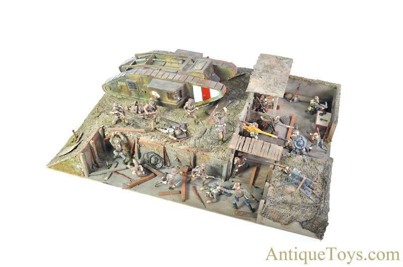 Lineol Model Toys Dirk Duscha "Diorama 1. Weltkrieg Schlachtfeld 1918" Diorama World War 1 Battlefield 1918 with CoA <FONT COLOR="ff000 ">*SOLD*</font>