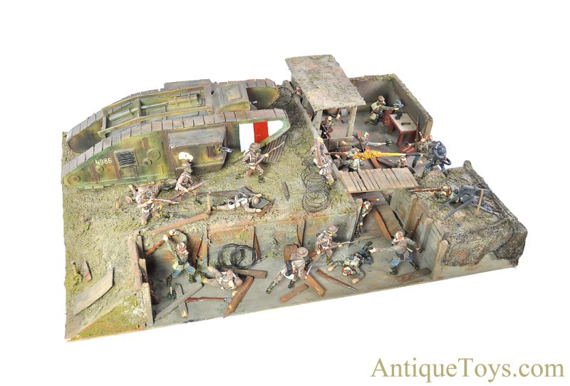 Lineol Model Toys Dirk Duscha "Diorama 1. Weltkrieg Schlachtfeld 1918" Diorama World War 1 Battlefield 1918 with CoA <FONT COLOR="ff000 ">*SOLD*</font> - Image 4