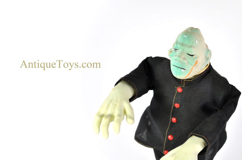 Nomura (TN) Tin Lithographed Battery Operated “Mod Monster Blushing Frankenstein” Japanese Toy with Box <FONT COLOR="ff000 ">*SOLD*</font> - Image 12