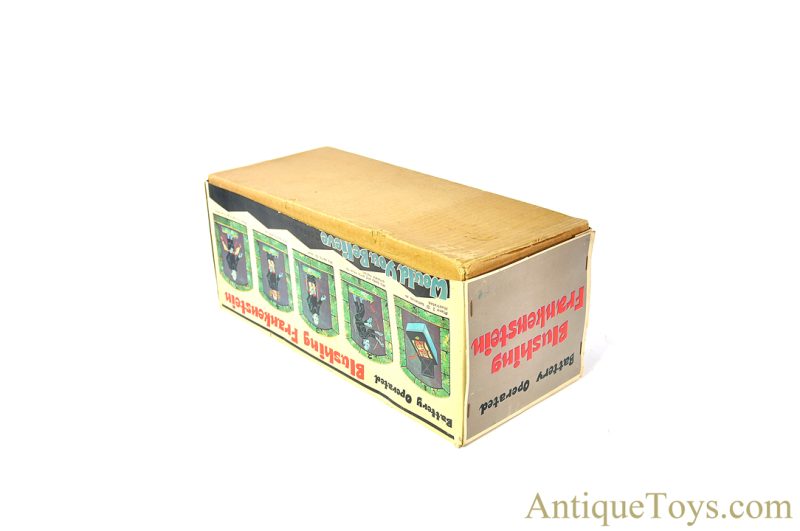 Nomura (TN) Tin Lithographed Battery Operated “Mod Monster Blushing Frankenstein” Japanese Toy with Box <FONT COLOR="ff000 ">*SOLD*</font> - Image 11