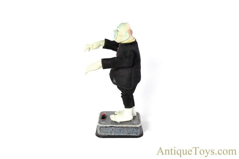 Nomura (TN) Tin Lithographed Battery Operated “Mod Monster Blushing Frankenstein” Japanese Toy with Box <FONT COLOR="ff000 ">*SOLD*</font> - Image 4